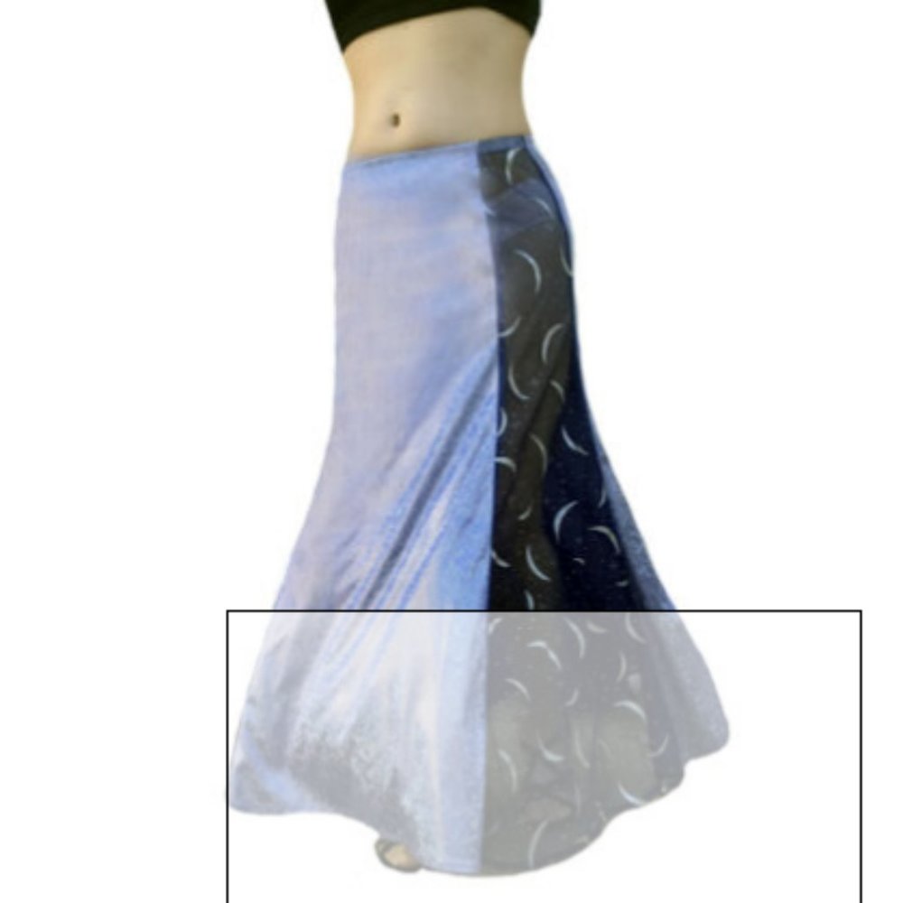 Sparkling Lavender A-Line Skirt with Blue inserts. Size M. Long, New. Dancewear - Picture 2 of 4